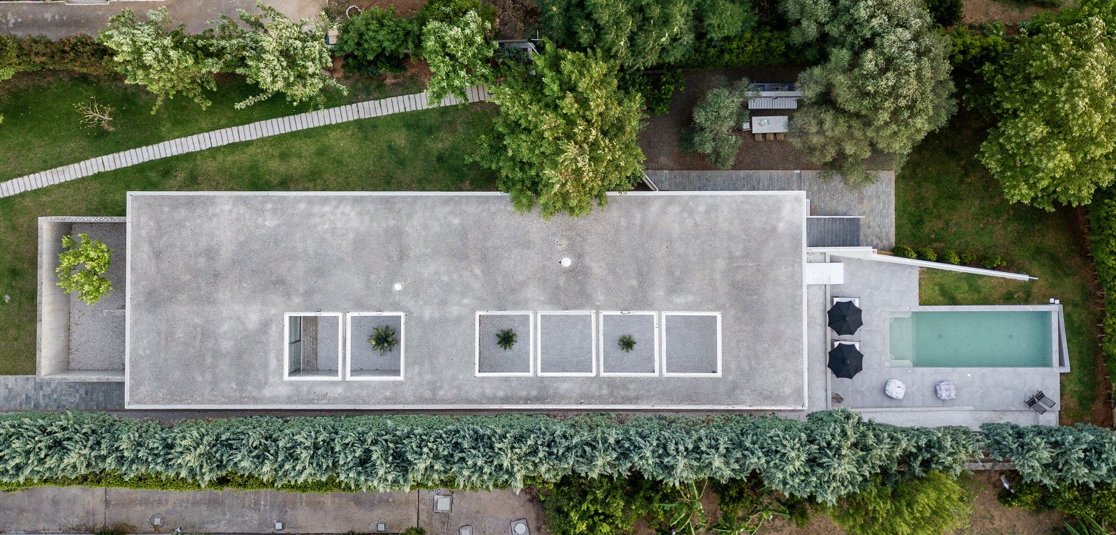 Villa Epta Luxus Ferienhaus Kreta Mieten Drohne