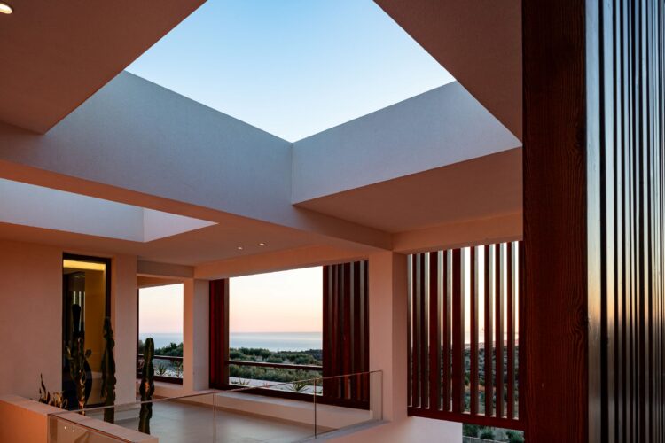 Villa Estelle Luxus Ferienhaus Kreta Mieten Atrium