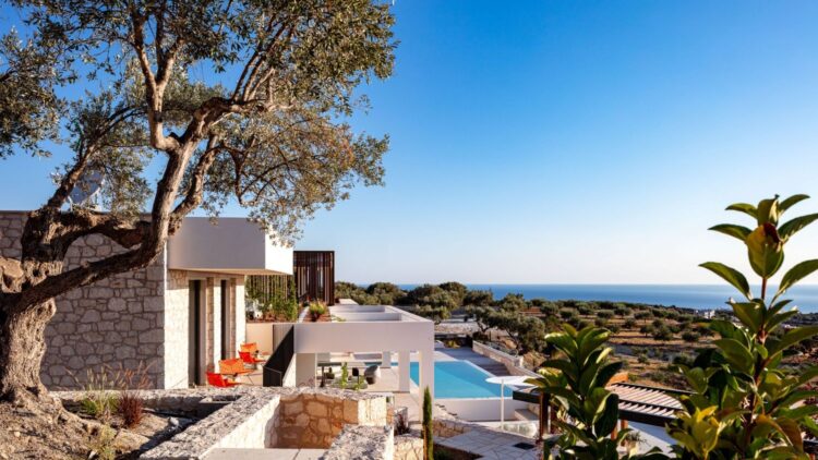 Villa Estelle Luxus Ferienhaus Kreta Mieten Ausblick