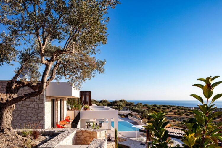Villa Estelle Luxus Ferienhaus Kreta Mieten Ausblick