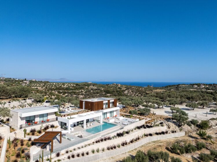 Villa Estelle Luxus Ferienhaus Kreta Mieten Außenansicht