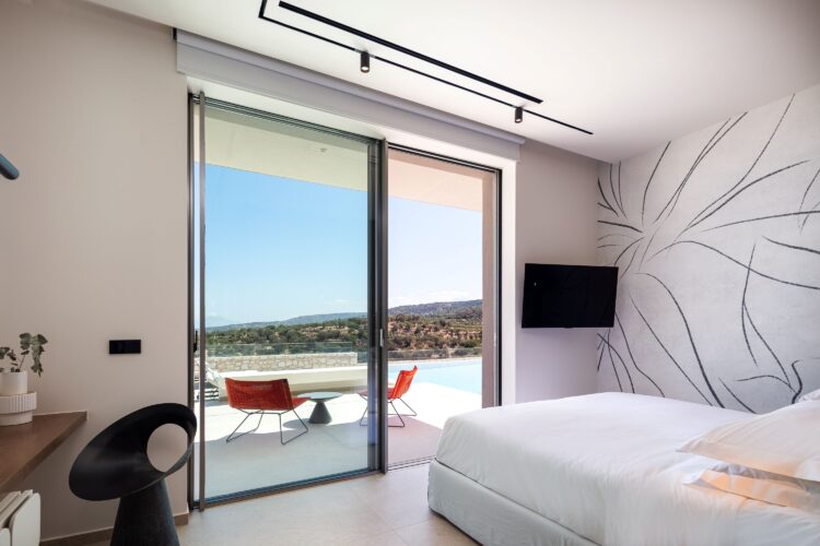 Villa Estelle Luxus Ferienhaus Kreta Mieten Bett