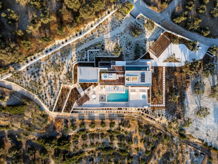 Villa Estelle Luxus Ferienhaus Kreta Mieten Drohne