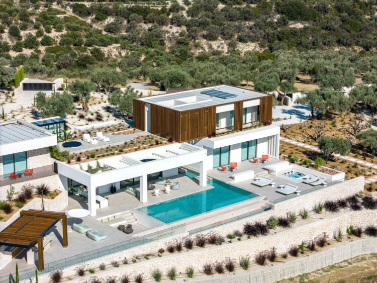 Villa Estelle Luxus Ferienhaus Kreta Mieten Frontansicht