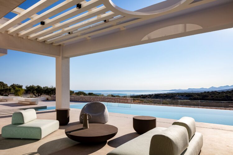 Villa Estelle Luxus Ferienhaus Kreta Mieten Loungemöbel