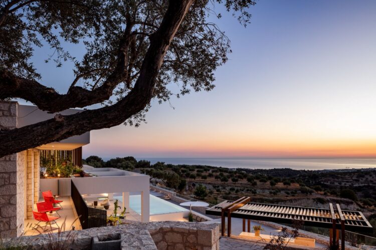 Villa Estelle Luxus Ferienhaus Kreta Mieten Sunset