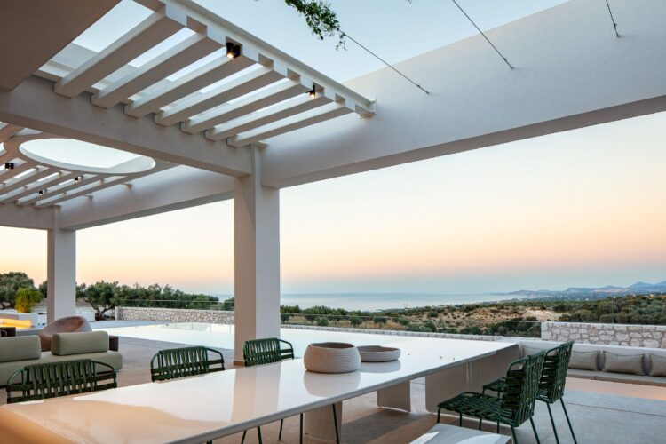 Villa Estelle Luxus Ferienhaus Kreta Mieten Terrasse