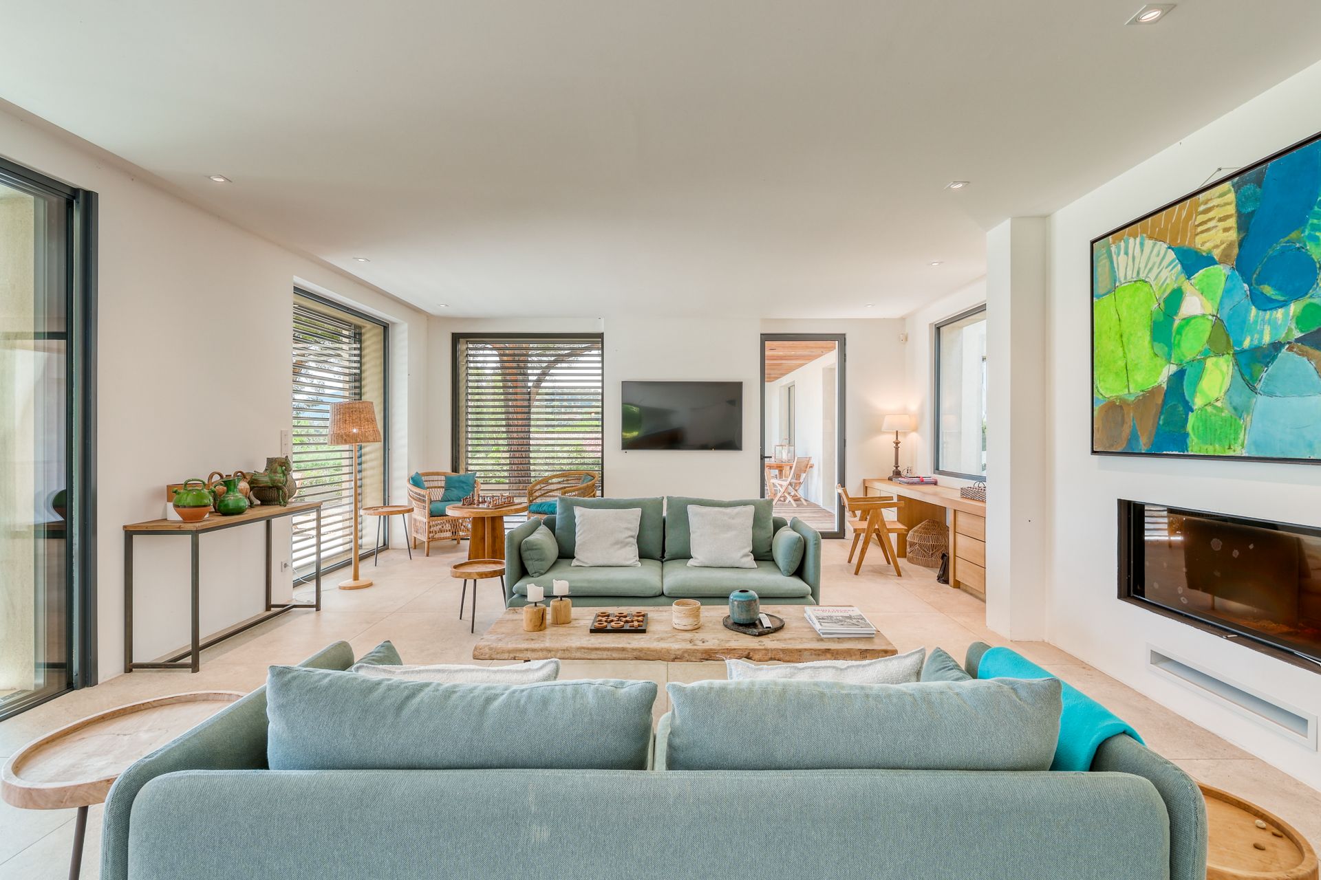 Villa Fleur Luxus Ferienhaus Cote D Azur Mieten Wohnzimmer