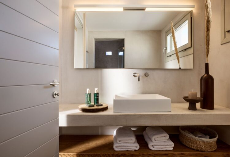 Villa Ftelia View Luxus Ferienhaus Mykonos Mit Pool Mieten Bad