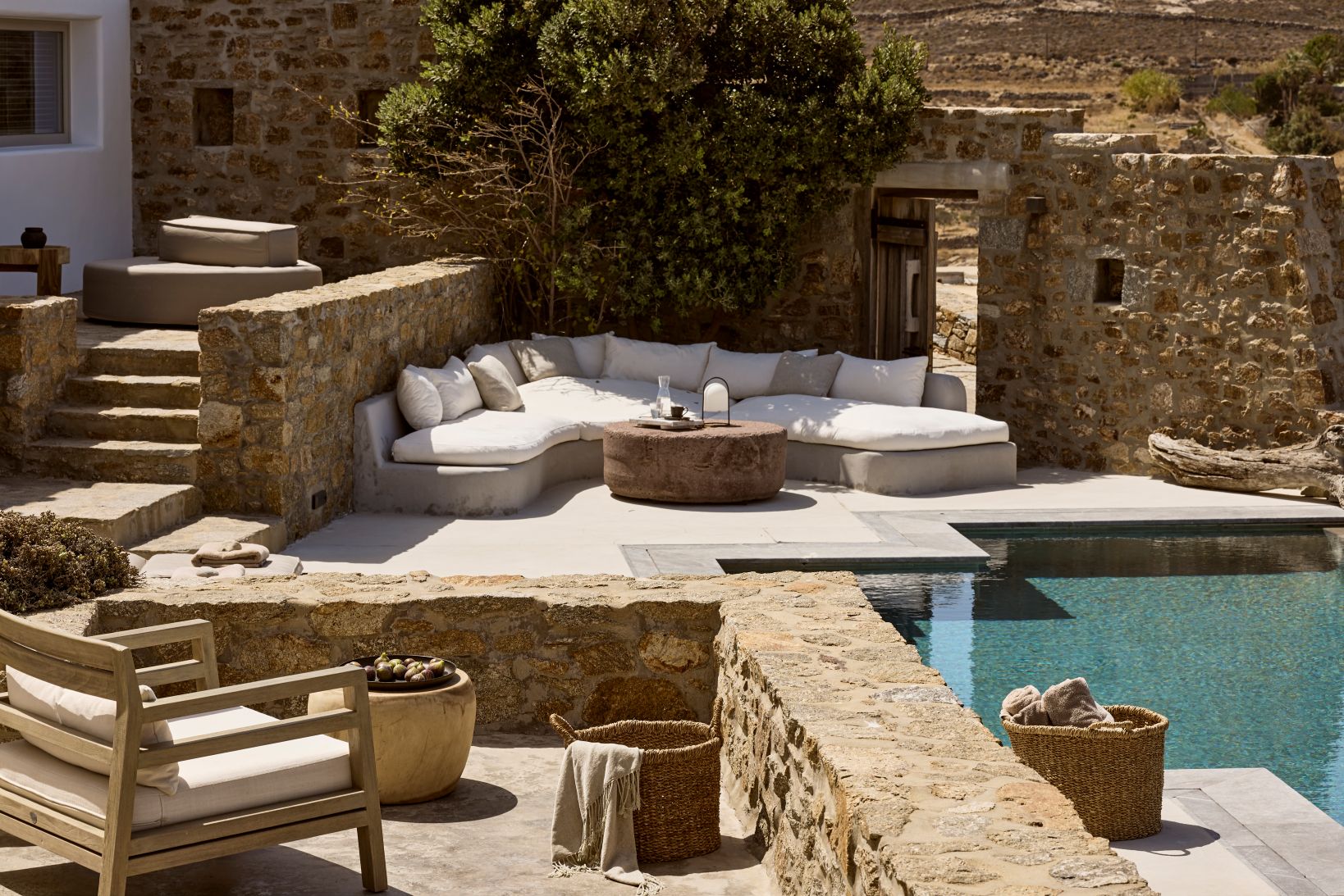 Villa Ftelia View Luxus Ferienvilla Mykonos Mit Pool Mieten Terrasse