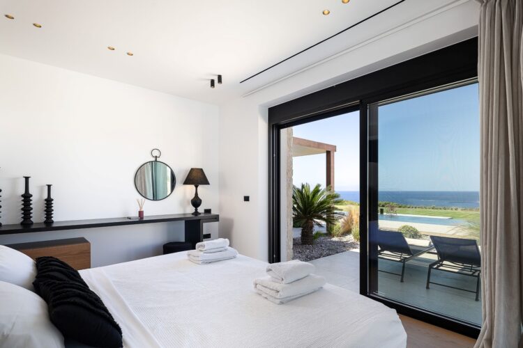 Villa Gianni Luxus Ferienhaus Kreta Am Meer Mieten Bett