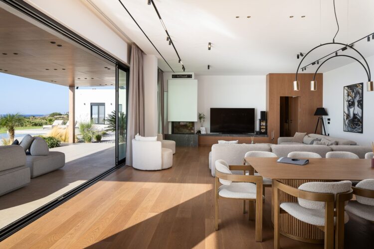 Villa Gianni Luxus Ferienhaus Kreta Am Meer Mieten Kamin