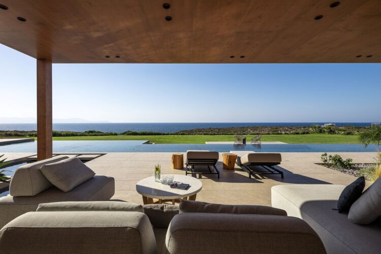 Villa Gianni Luxus Ferienhaus Kreta Am Meer Mieten Lounge Area
