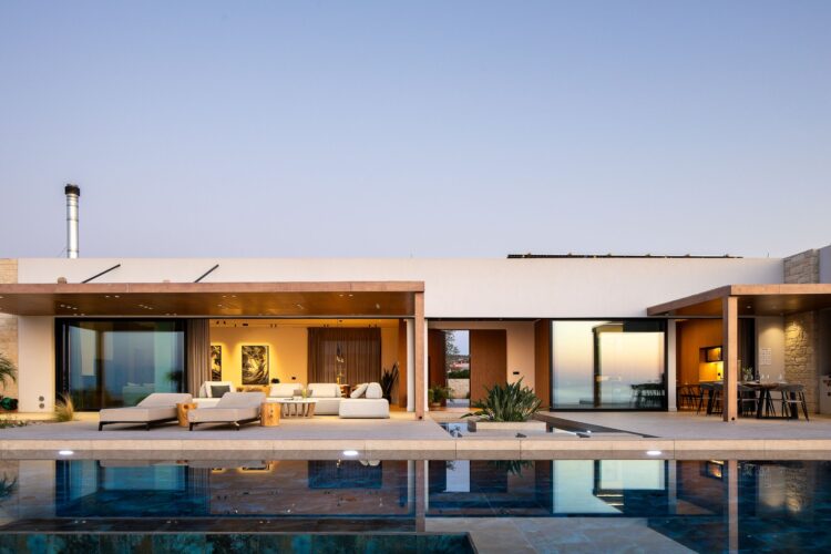Villa Gianni Luxus Ferienhaus Kreta Am Meer Mieten Abendstimmung