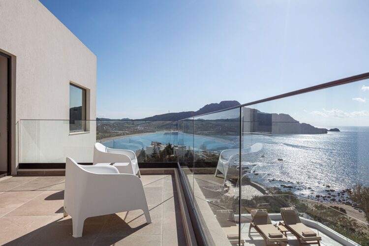 Villa Gino Luxus Ferienhaus Kreta Am Strand Mieten Balkon