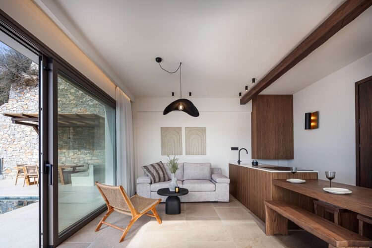 Villa Gino Luxus Ferienhaus Kreta Am Strand Mieten Couch