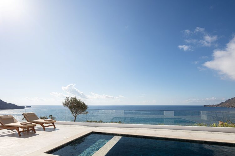 Villa Gino Luxus Ferienhaus Kreta Am Strand Mieten Poolterrasse