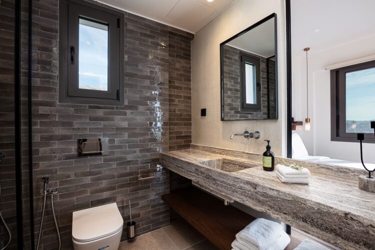 Villa Gino Luxus Ferienhaus Kreta Am Strand Mieten Wc