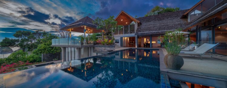 Villa Hale Malia Luxus Ferienhaus Phuket Thailand Mit Pool Mieten Abend