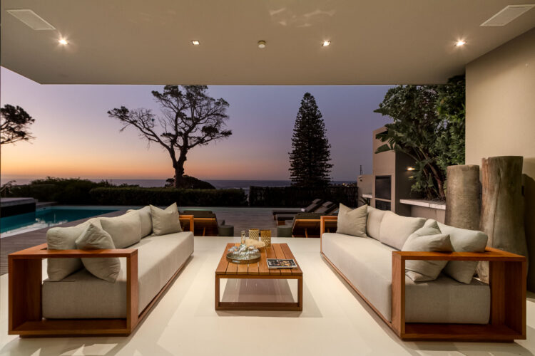 Villa Hilarity Luxus Ferienhaus Kapstadt Meerblick Mieten Lounge Area