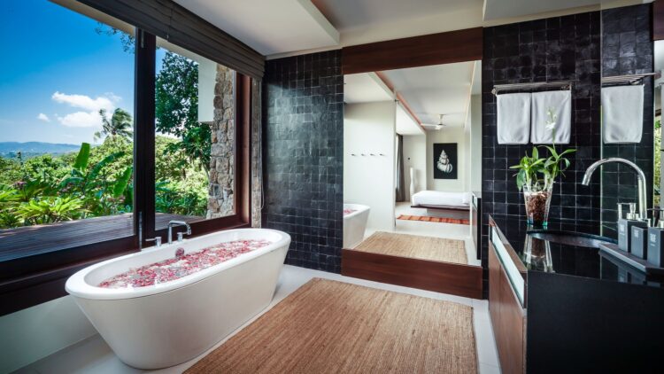 Villa Hin Luxus Ferienhaus Koh Samui Thailand Mit Pool Mieten Badewanne