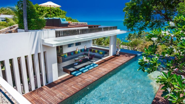 Villa Hin Luxus Ferienhaus Koh Samui Thailand Mit Pool Mieten Poolbereich