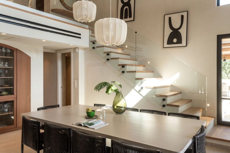 Villa Ionis Luxus Ferienhaus Korfu Mieten Esszimmer