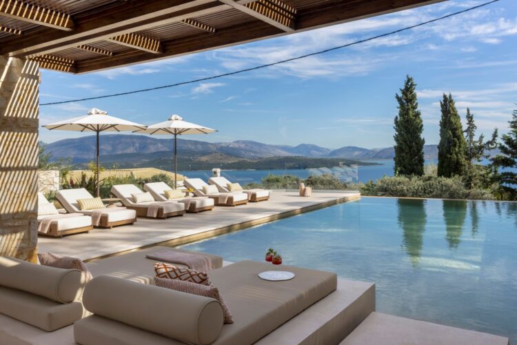 Villa Ionis Luxus Ferienhaus Korfu Mieten Meerblick