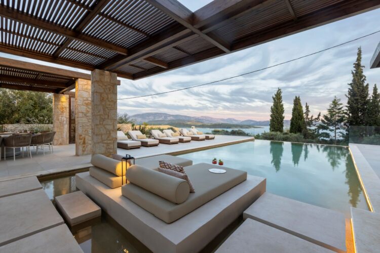Villa Ionis Luxus Ferienhaus Korfu Mieten Sunset