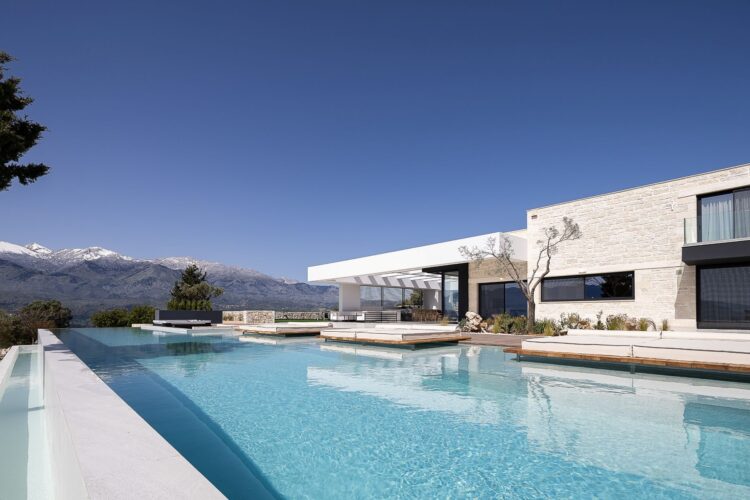 Villa Kaia Luxus Ferienhaus Kreta Mit Pool Mieten Pool Area