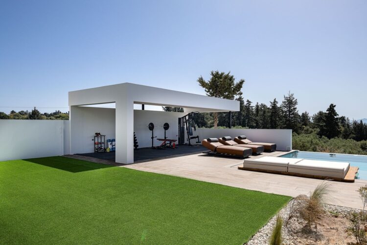 Villa Kaia Luxus Ferienhaus Kreta Mit Pool Mieten Rasen