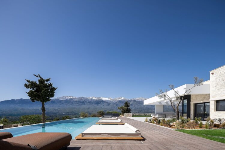 Villa Kaia Luxus Ferienhaus Kreta Mit Pool Mieten Terrasse