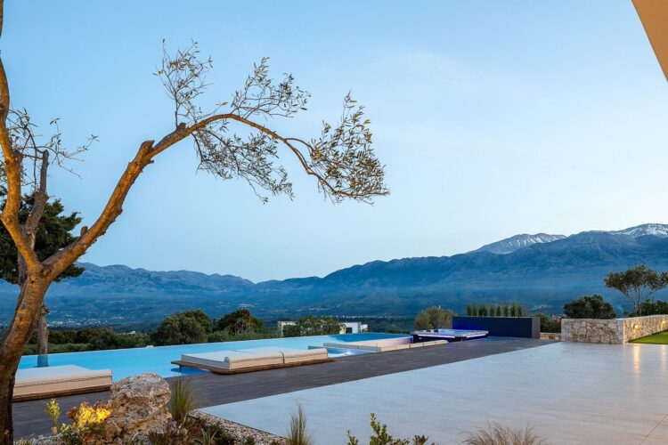 Villa Kaia Luxus Ferienhaus Kreta Mit Pool Mieten Abends