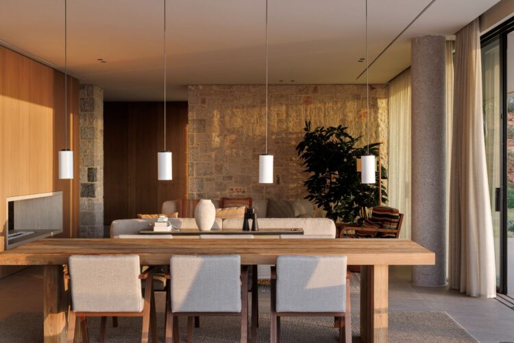 Villa Kalliste Luxus Ferienvilla Peloponnes Griechenland Mieten Esszimmer