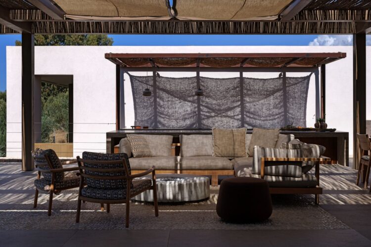 Villa Kalliste Luxus Ferienvilla Peloponnes Griechenland Mieten Lounge