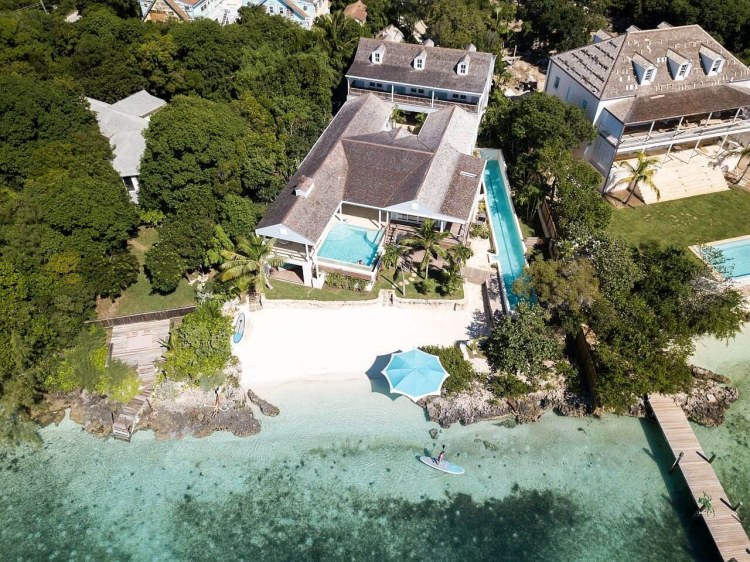 Villa Kings View Luftaufnahme Bahamas Insel Traumurlaub Südsee Luxus Ferienhaus