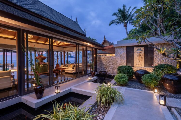 Villa La Thale Luxuriöse Villa Phuket Blick Ins Wohnzimmer