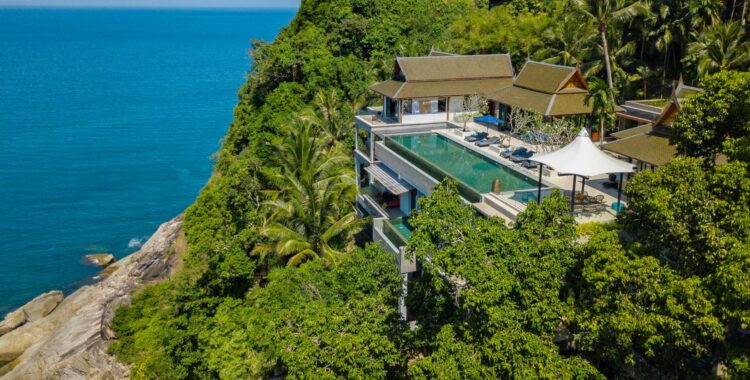 Villa La Thale Luxus Ferienhaus Phuket Lage Am Hang
