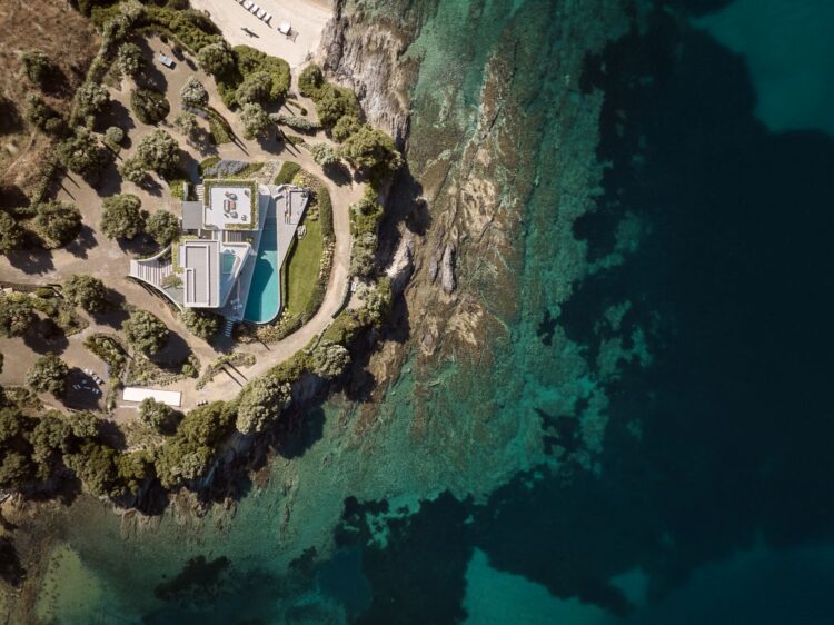 Villa Lagomadra Luxus Ferienvilla Chalikidiki Mieten Drohne