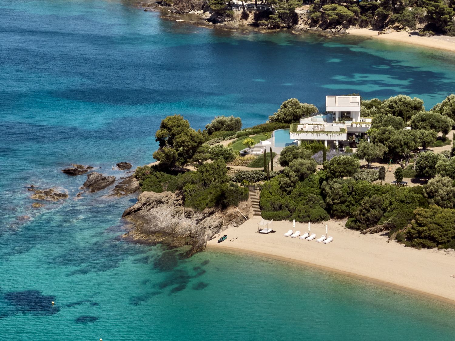 Villa Lagomadra Luxus Ferienvilla Chalikidiki Mieten Lage