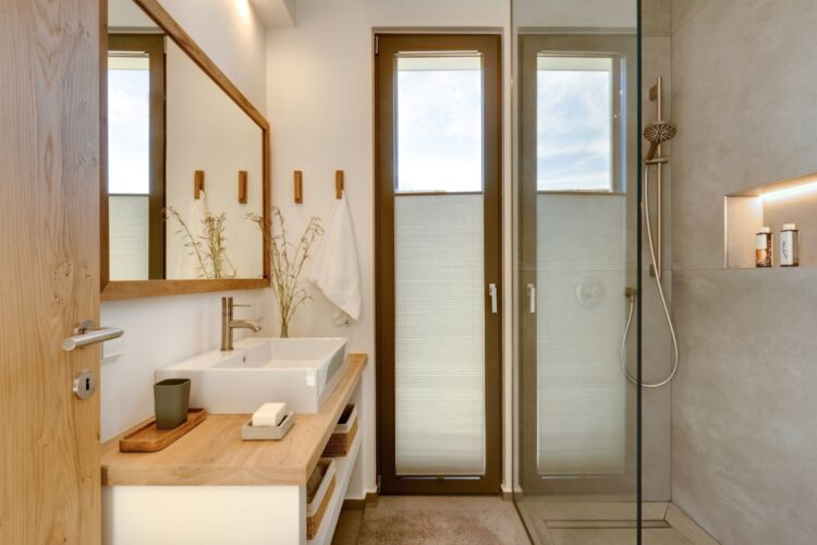 Villa Lambes Beach Luxus Ferienhaus Peloponnes Mieten Badezimmer