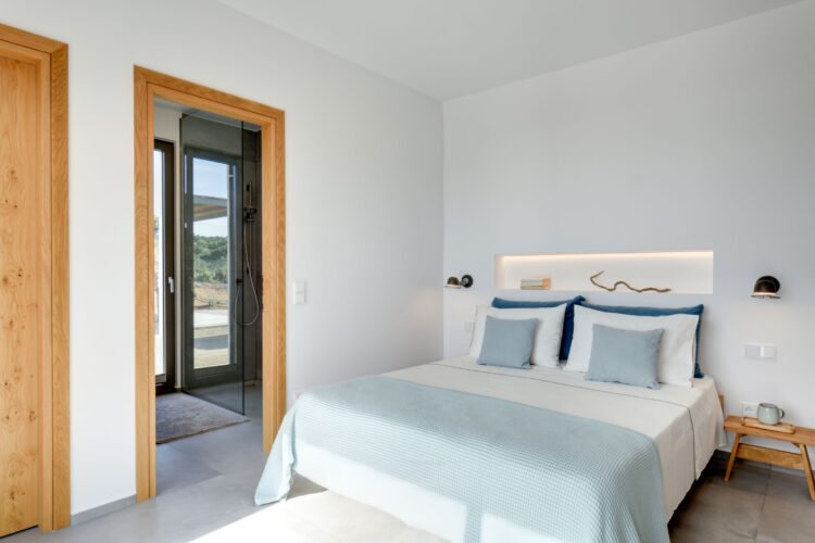 Villa Lambes Beach Luxus Ferienhaus Peloponnes Mieten Doppelbett