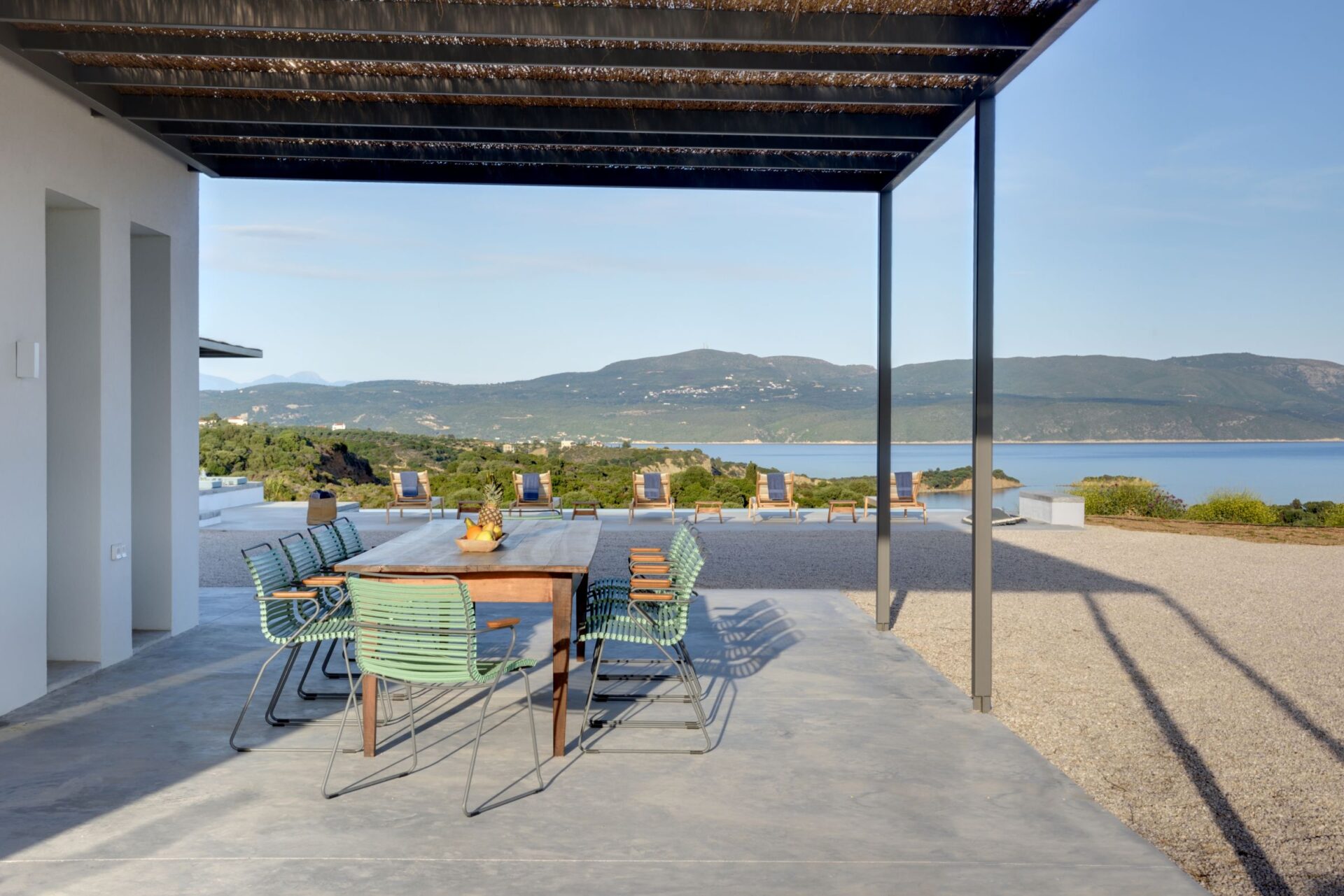 Villa Lambes Beach Luxus Ferienhaus Peloponnes Mieten Essen