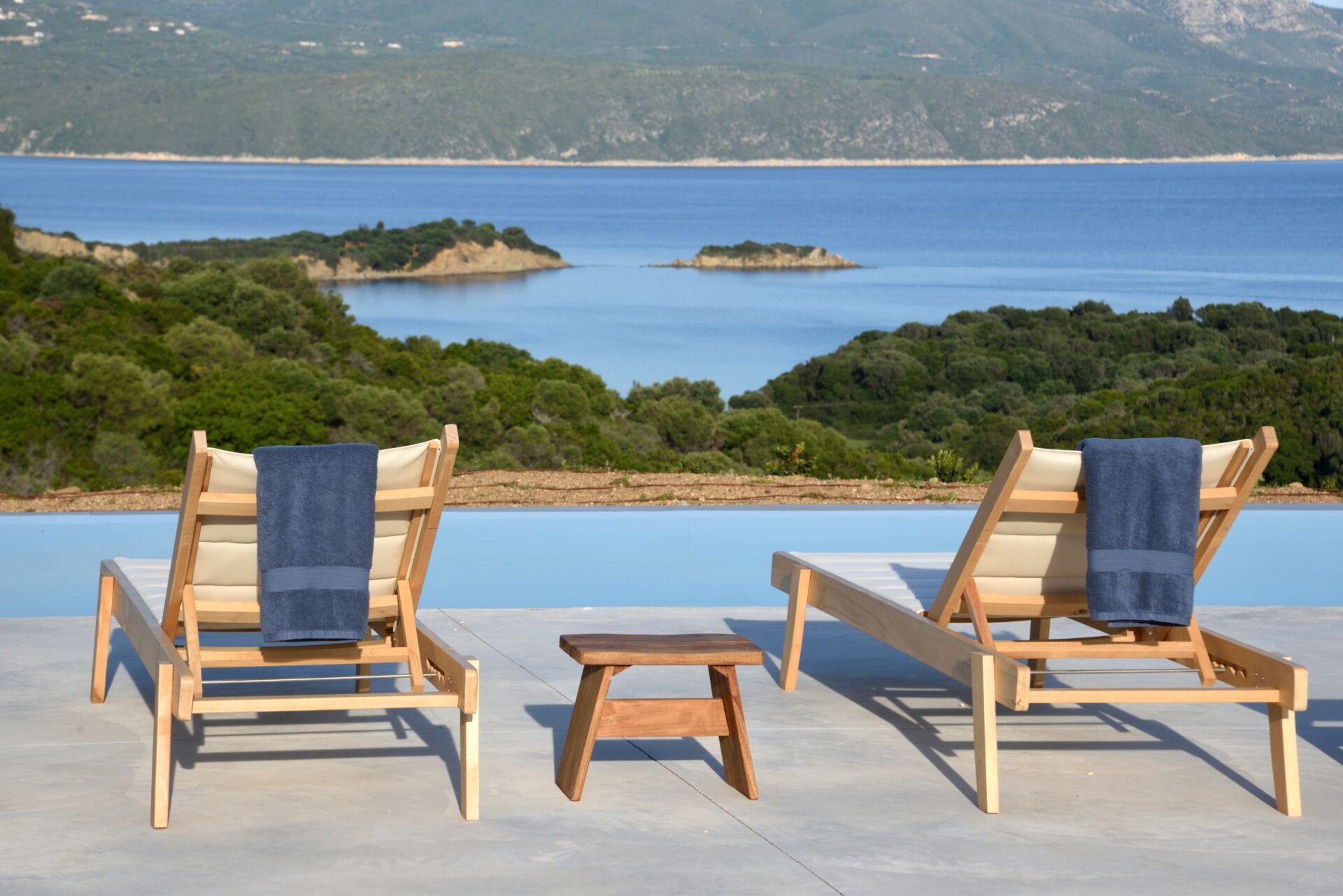 Villa Lambes Beach Luxus Ferienhaus Peloponnes Mieten Meerblick