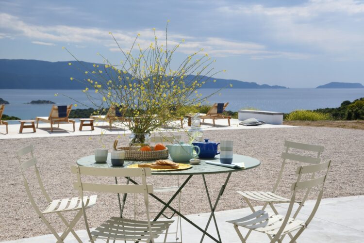 Villa Lambes Beach Luxus Ferienhaus Peloponnes Mieten View