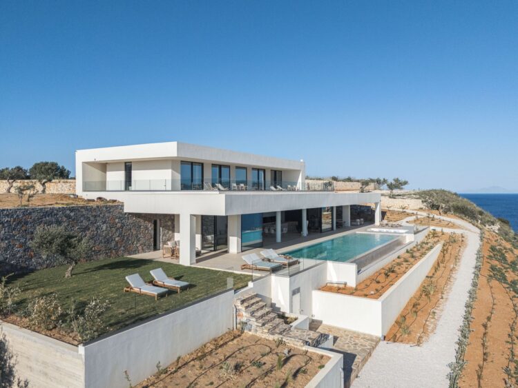 Villa Layla Luxus Ferienhaus Kreta Mit Pool Mieten Außenansicht