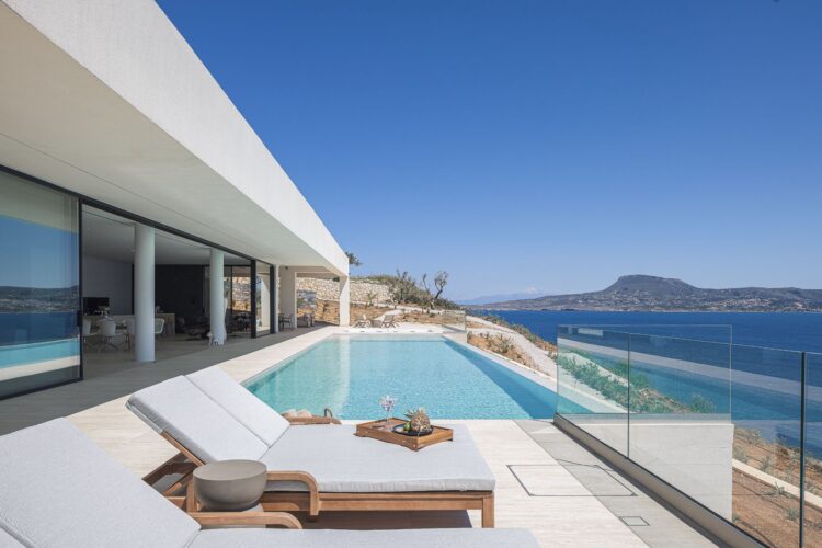 Villa Layla Luxus Ferienhaus Kreta Mit Pool Mieten Pool Area