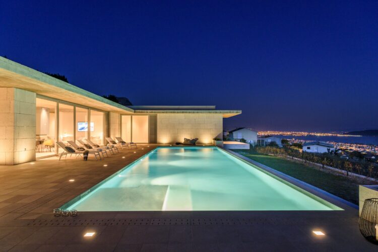 Villa Liliana Luxus Ferienhaus Dalmatien Kroatien Mieten Abendstimmung