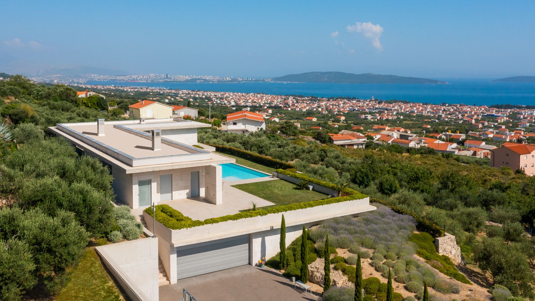 Villa Liliana Luxus Ferienhaus Dalmatien Kroatien Mieten Ausblick