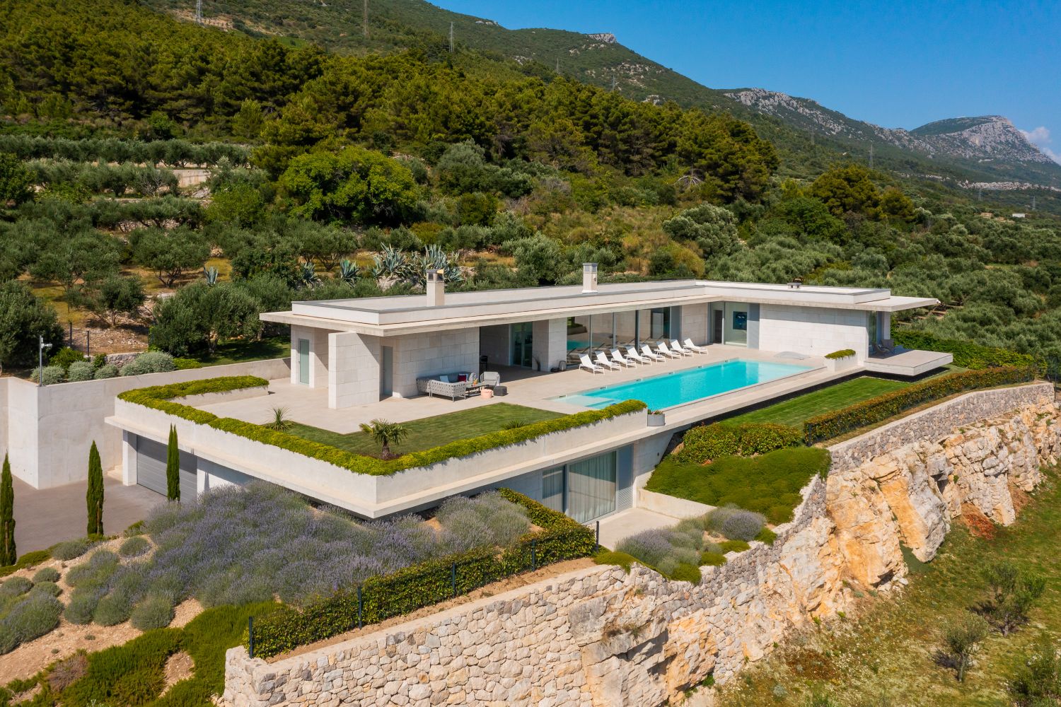 Villa Liliana Luxus Ferienhaus Dalmatien Kroatien Mieten Außenansicht